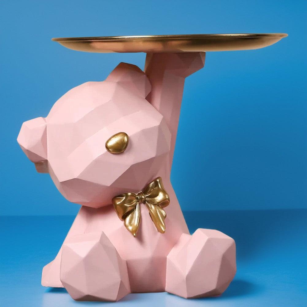 Stilvoll und Praktisch: Geometrische Bärenfigur als Deko und Ablagefläsche - Chicami