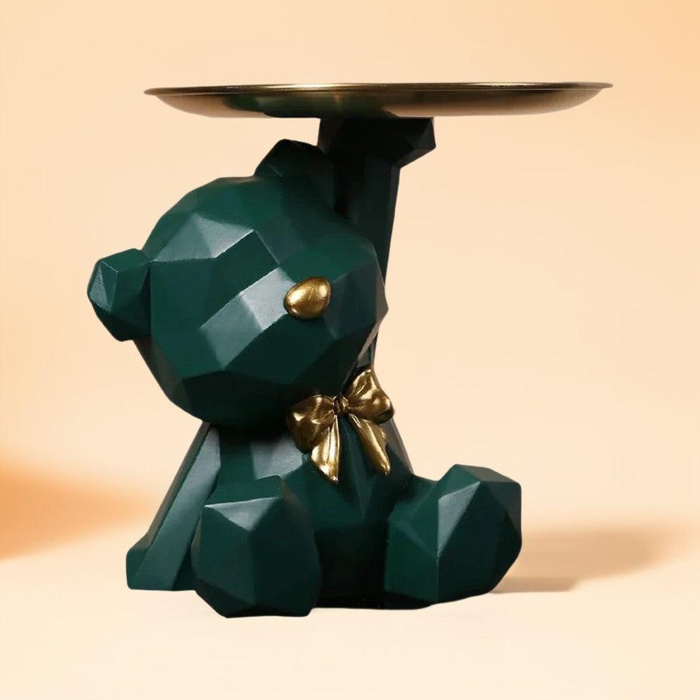 Stilvoll und Praktisch: Geometrische Bärenfigur als Deko und Ablagefläsche - Chicami