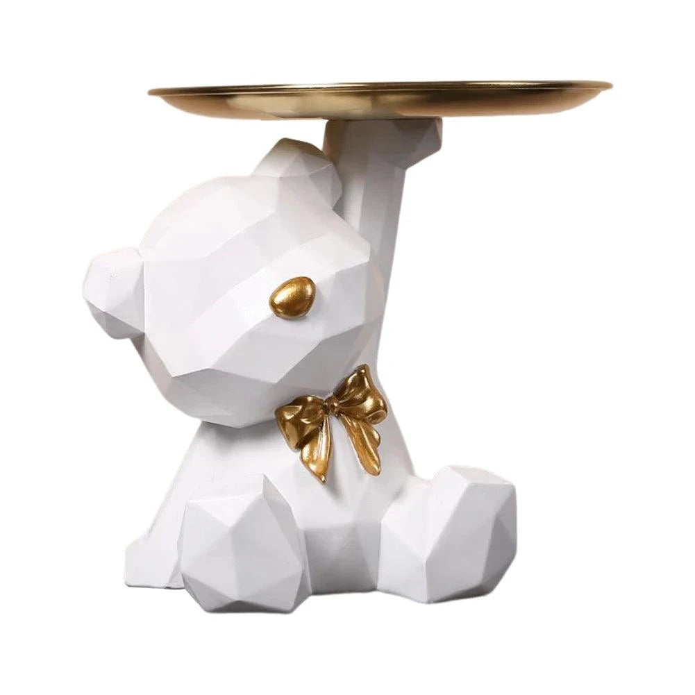 Stilvoll und Praktisch: Geometrische Bärenfigur als Deko und Ablagefläsche - Chicami