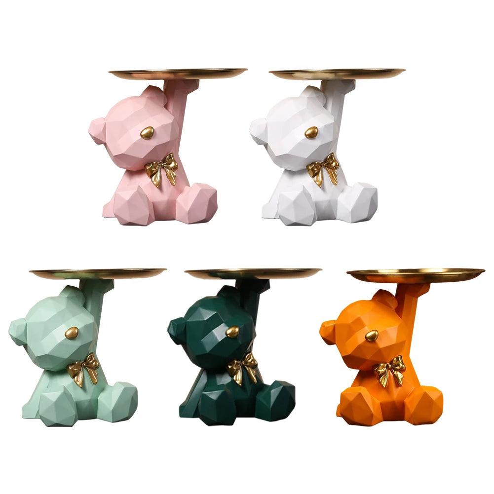 Stilvoll und Praktisch: Geometrische Bärenfigur als Deko und Ablagefläsche - Chicami