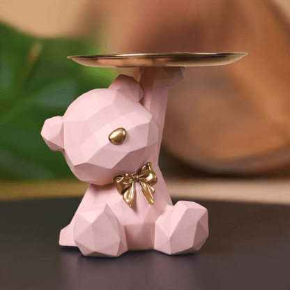Stilvoll und Praktisch: Geometrische Bärenfigur als Deko und Ablagefläsche - Chicami