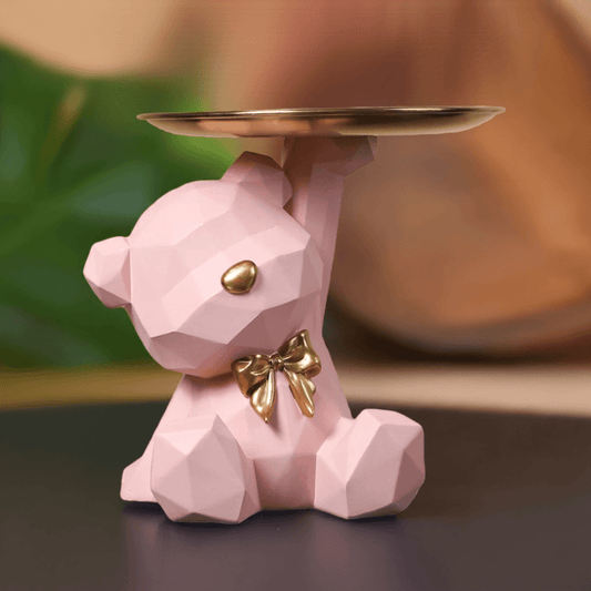Stilvoll und Praktisch: Geometrische Bärenfigur als Deko und Ablagefläsche - Chicami